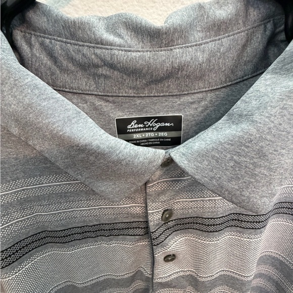 Ben Hogan Performance Polo Shirt Gray Striped Men’s 2XL - Picture 3 of 4